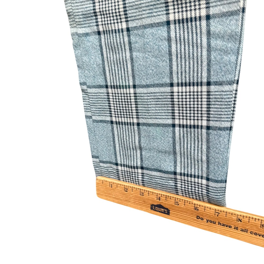VTG Farah Plaid Trouser Men 34x28 (Tagged 36H) Blue USA Preppy Golf Grandpa Core - Picture 9 of 10